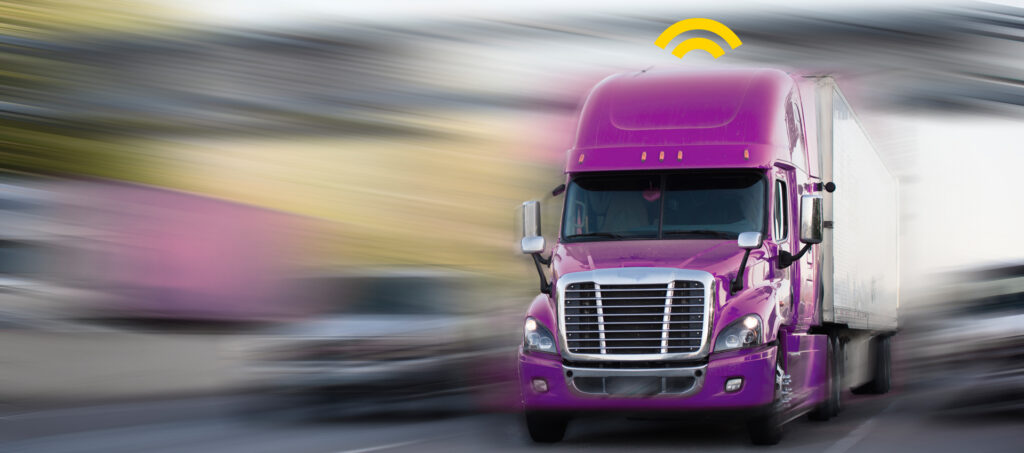 image for banner with purple truck